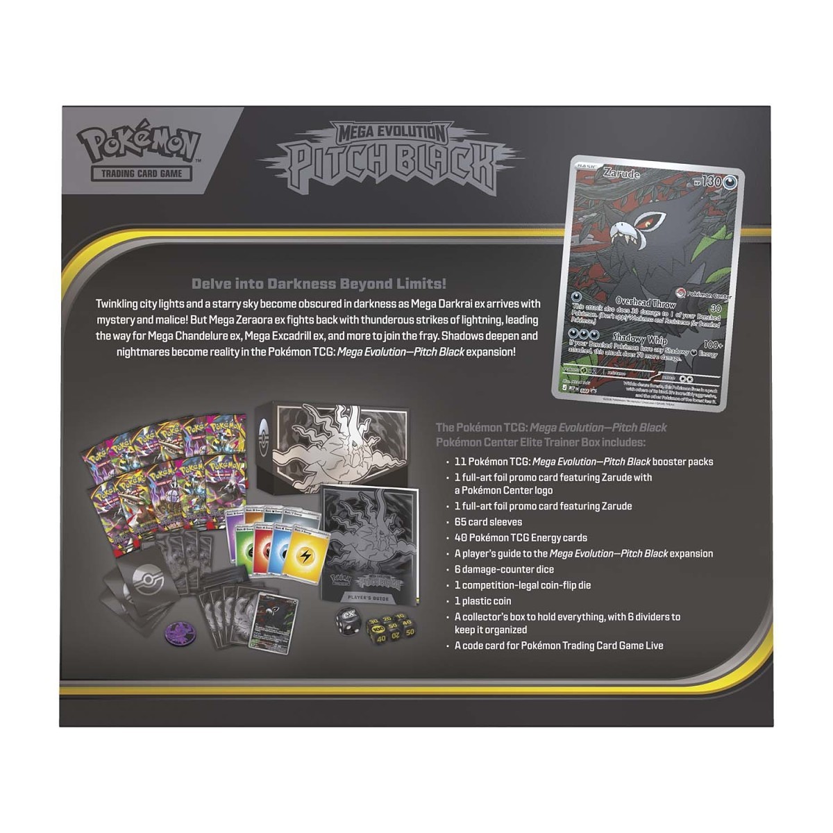 Pokémon TCG: Mega Evolution-Pitch Black Pokémon Center Elite Trainer Box thumbnail